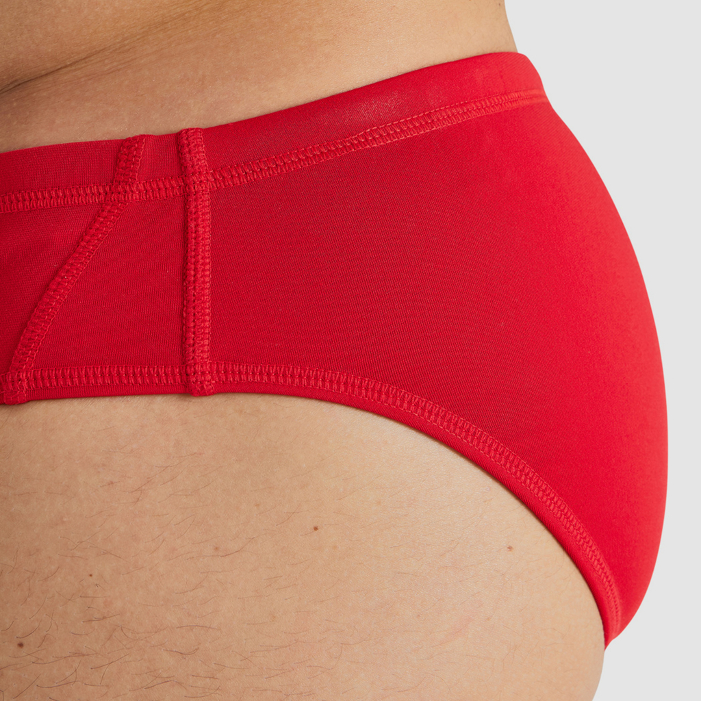 Arena Team Swim Briefs Waterpolo Solid Swim Slip in ROT