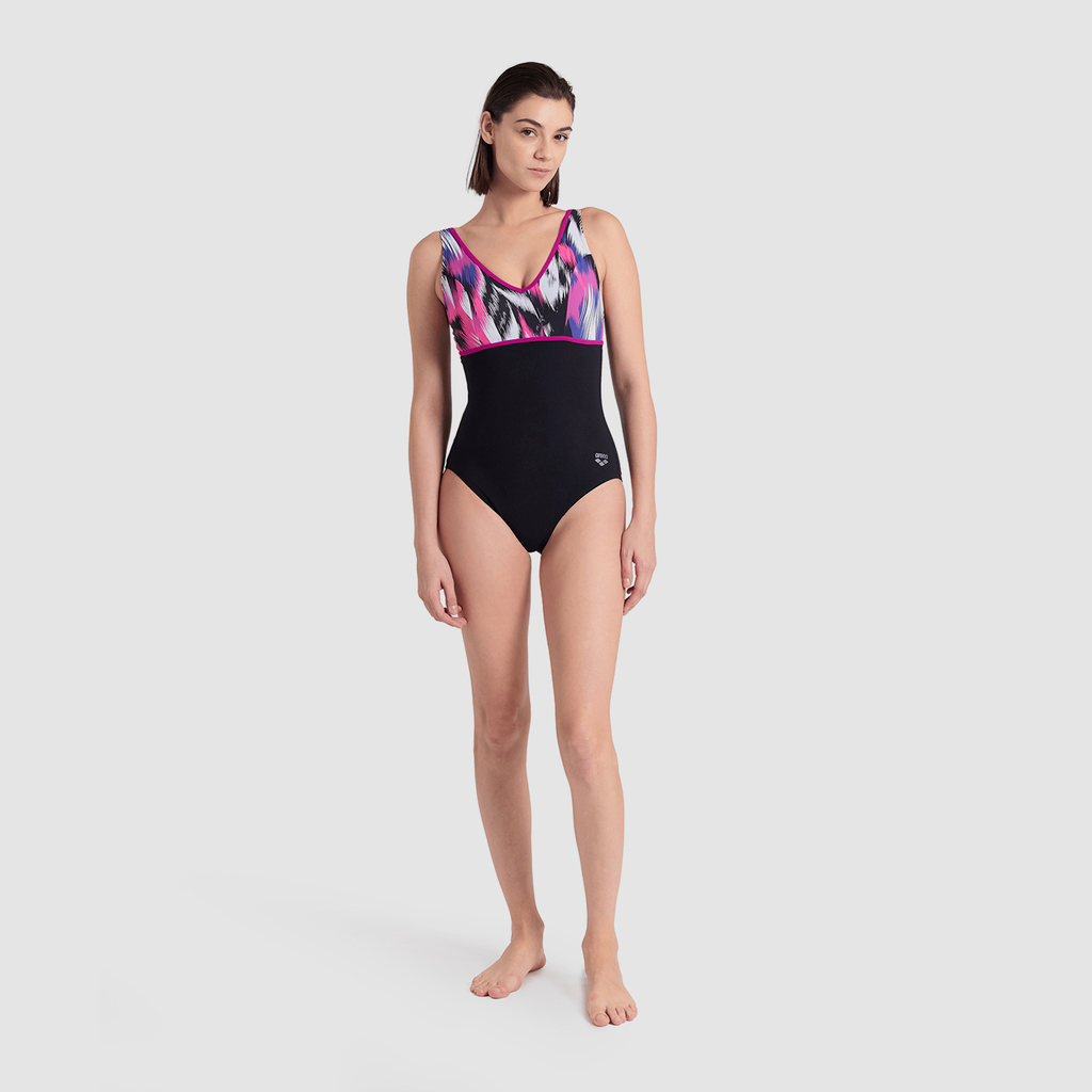 Arena W Bodylift Swimsuit Jennifer Wing Back C Cup Figurformender Badeanzug in SCHWARZ