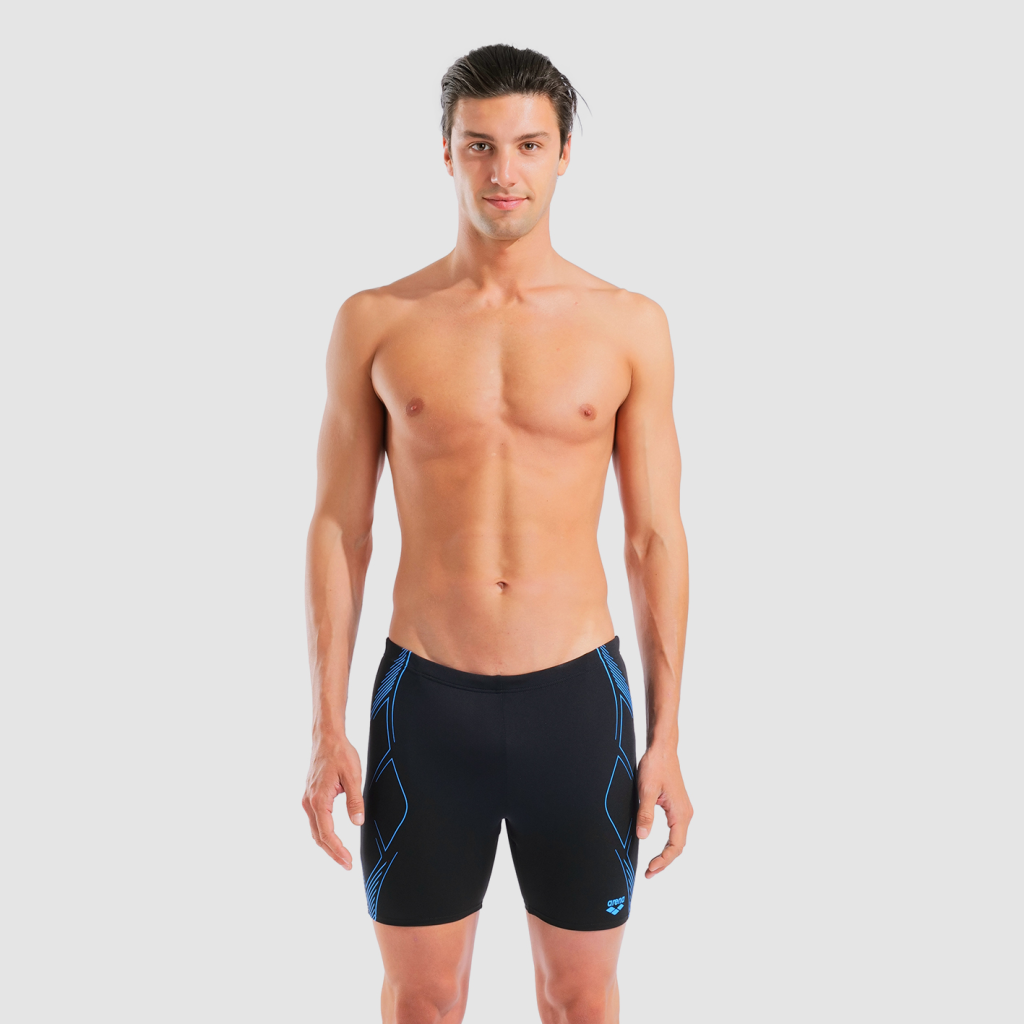 Arena M Arena Graphic Swim Mid Jammer Swim Midjammer in SCHWARZ