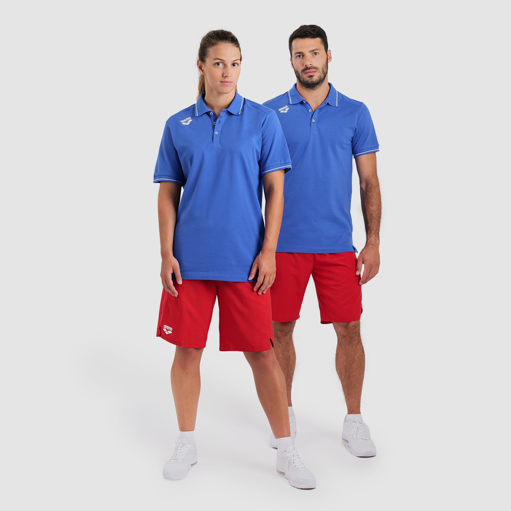 Arena Team Poloshirt Solid Cotton in BLAU