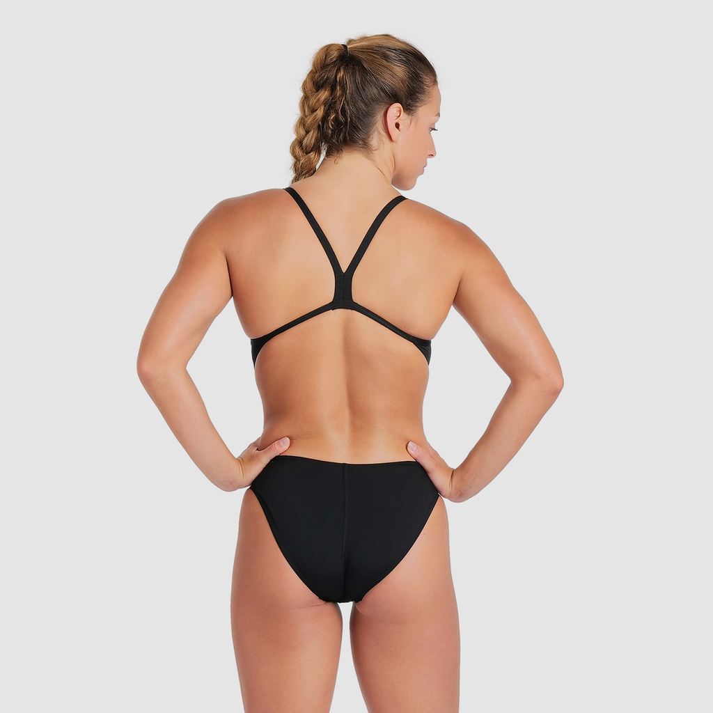 Team Swimsuit Challenge Solid Badeanzug black/white rueckseite_bild_brandshop