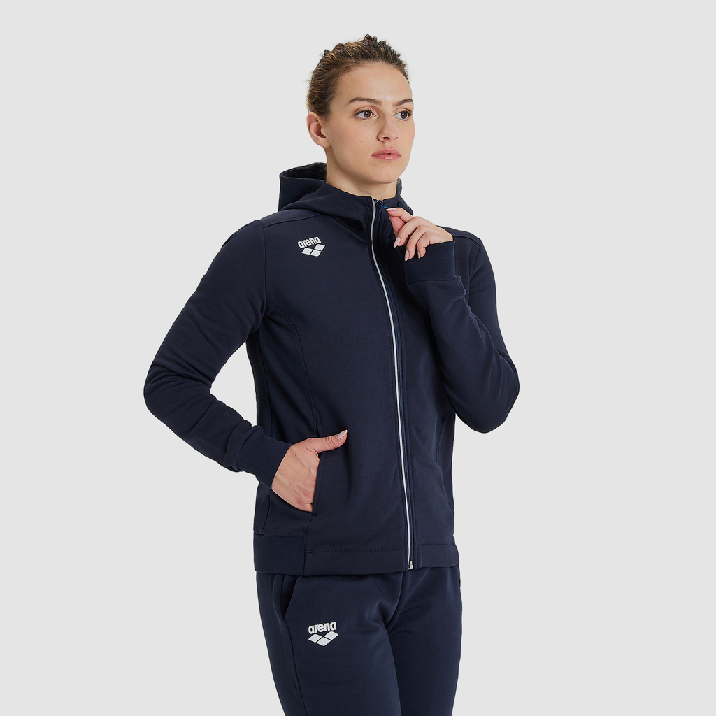 Team Hooded Jacket Panel navy model_bild_brandshop