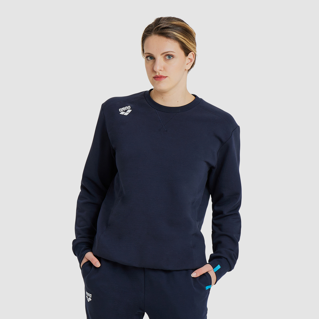 Arena Crew Sweat Solid in BLAU