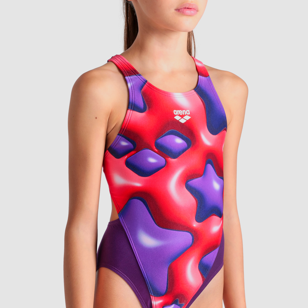 Arena G Arena Star Shaped Swimsuit Swim Tech L Badeanzug in VIOLETT