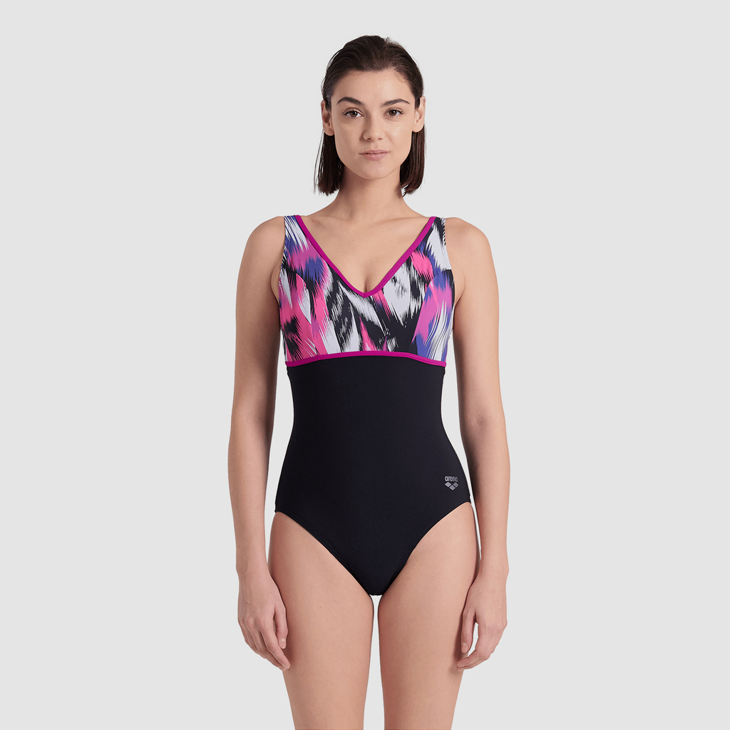 W Bodylift Swimsuit Jennifer Wing Back C Cup Figurformender Badeanzug black multi/black/grape violet Hauptbild_brandshop