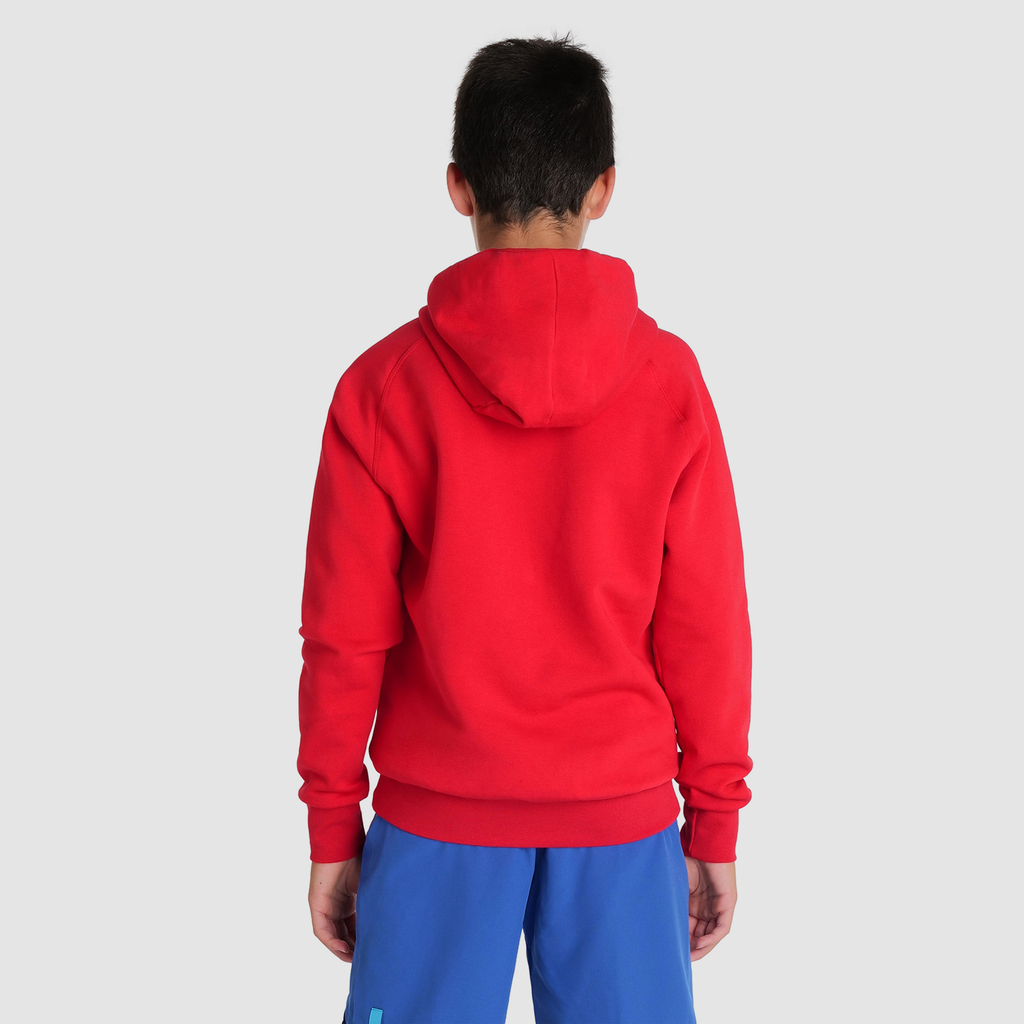 Team Hooded Sweat Panel red model_bild_back_brandshop