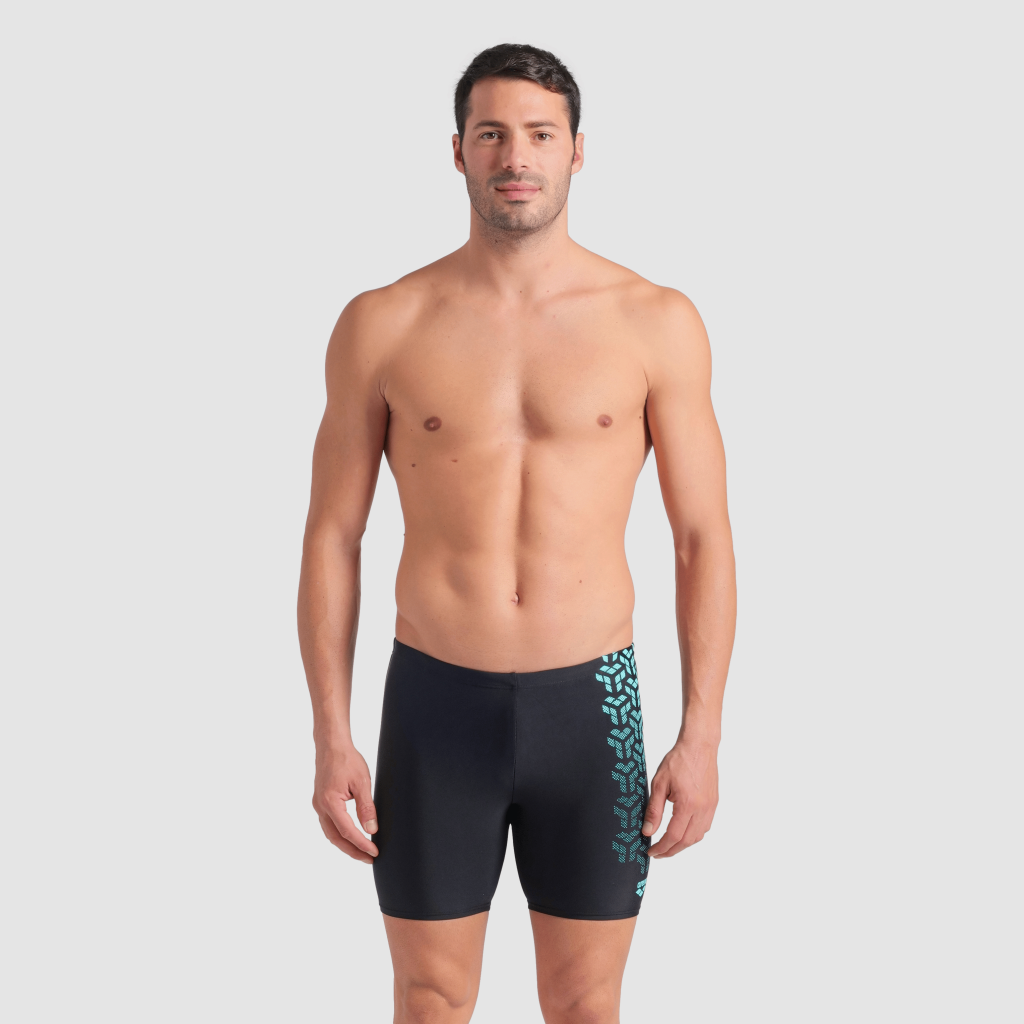 Arena Arena Kikko V Swim Mid Jammer Graphic in SCHWARZ