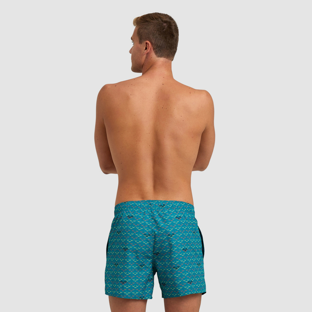 Beach Short Allover II green lake logo rueckseite_bild_brandshop