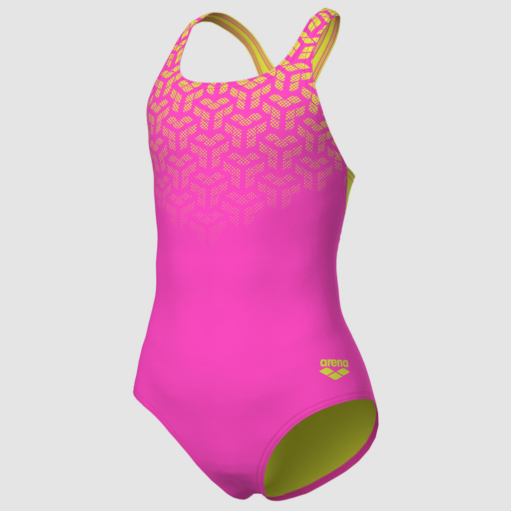 Arena Kikko V Swimsuit Swim Pro Back Badeanzug shocking pink/soft green Hauptbild_brandshop