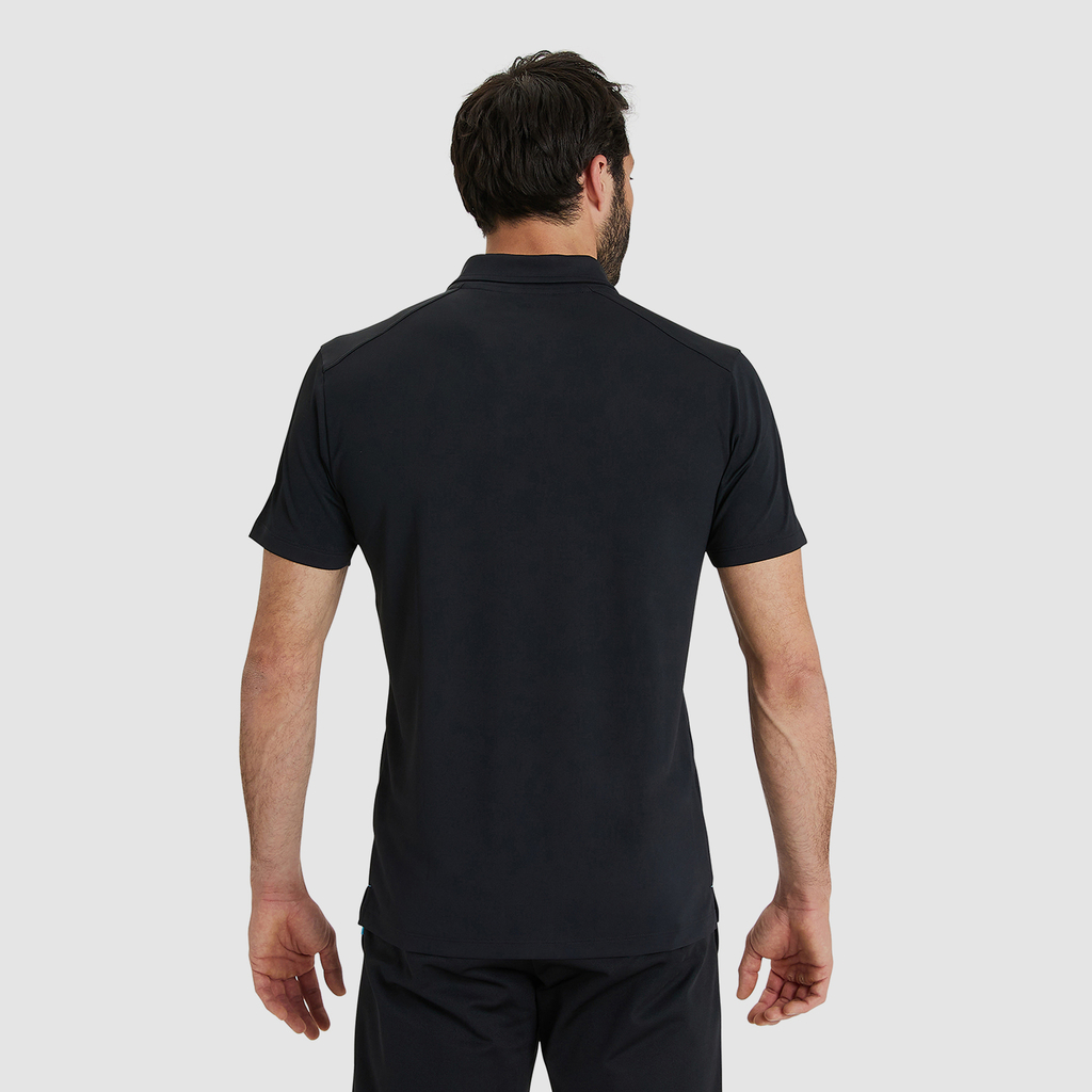 Team Poloshirt Solid black model_bild_back_brandshop