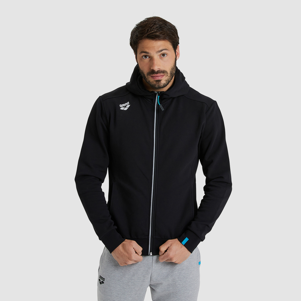 Arena Team Hooded Jacket Panel in SCHWARZ