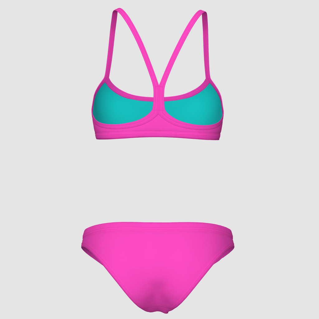 Arena W Arena Bikini Bandeau Solid Bikini Set in PINK