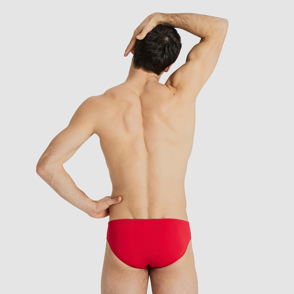 M Team Swim Briefs Solid Swim Slip red/white rueckseite_bild_brandshop