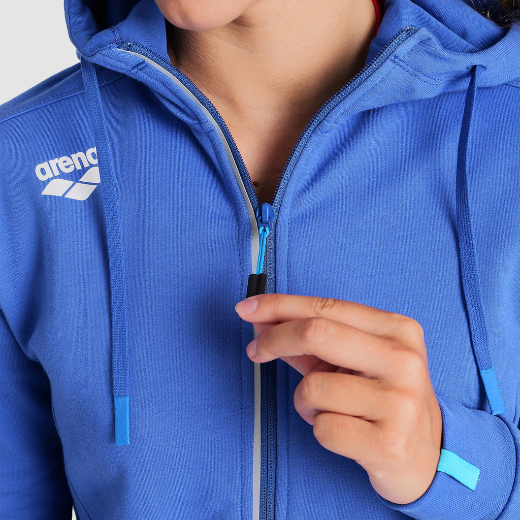 Arena Team Hooded Jacket Panel in BLAU