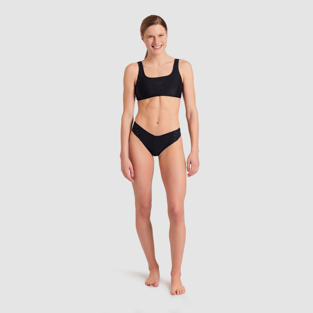 Arena W Arena Team Stripe Bikini Bralette Bikini Set in SCHWARZ