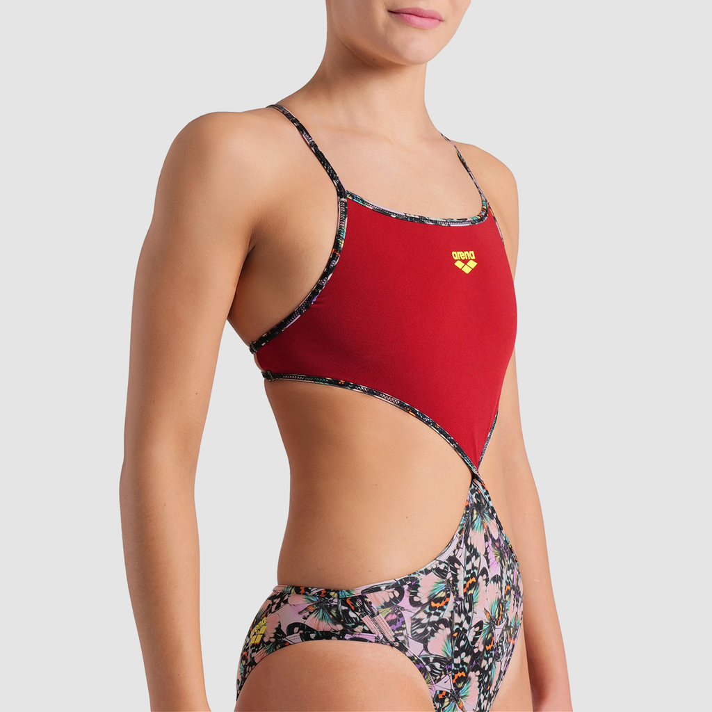 Arena Rule Breaker Swimsuit Twist'N'Mix R Badeanzug in ROT