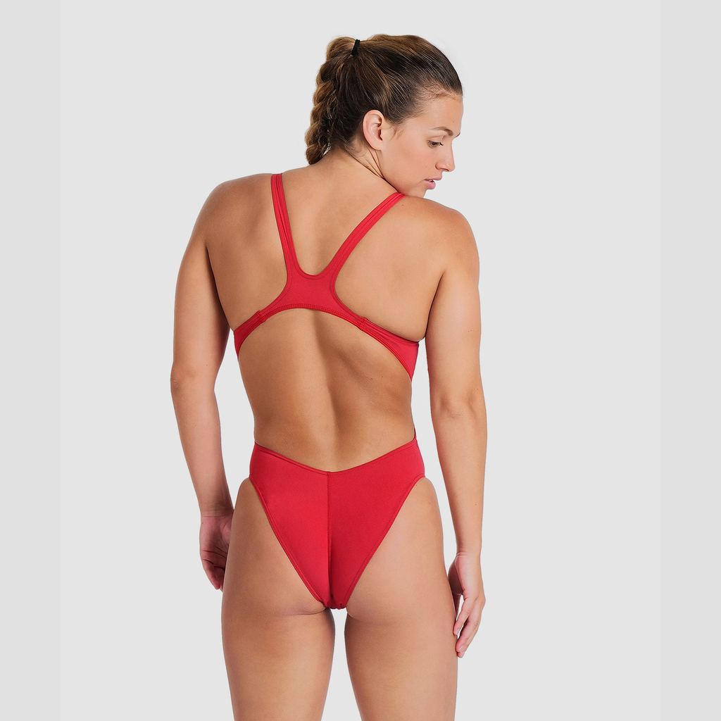 Arena Team Swimsuit Swim Tech Solid Badeanzug in ROT