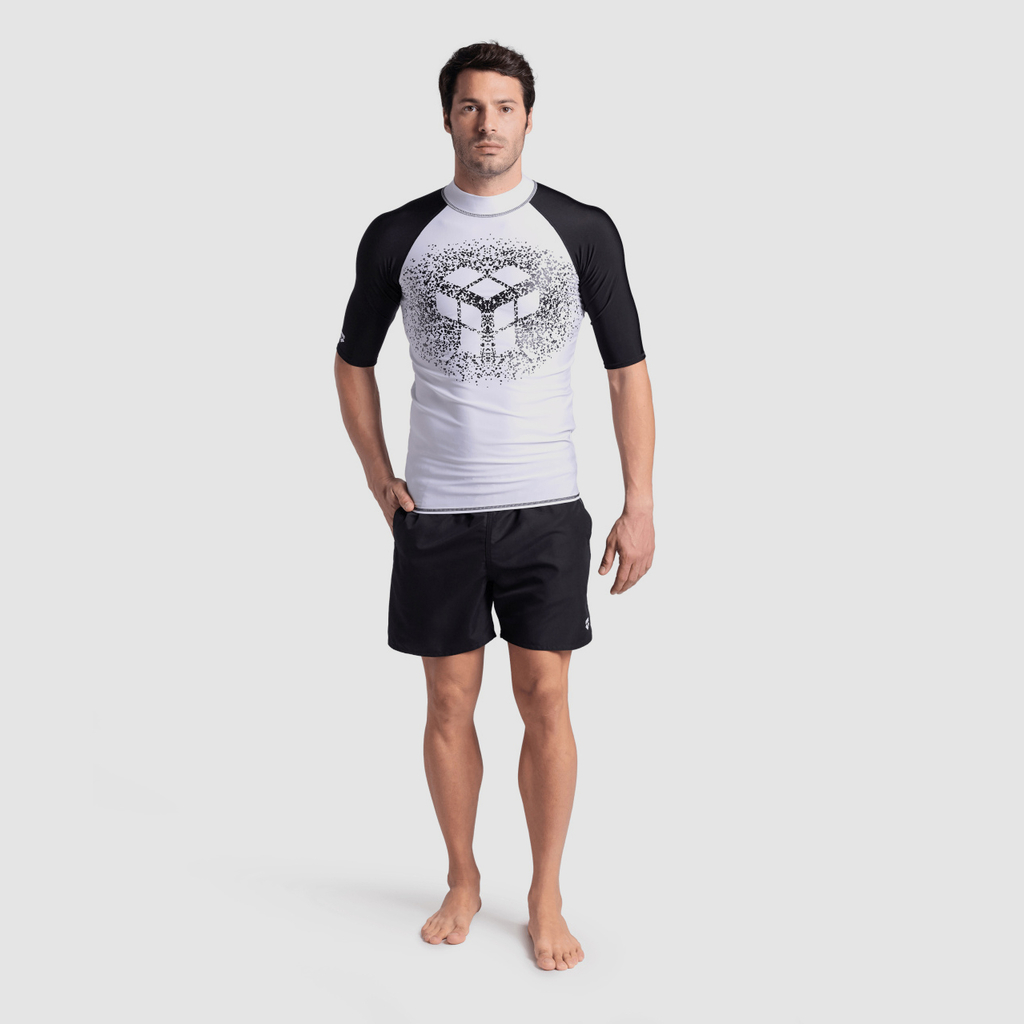 Arena Arena Rash Vest S/S Graphic UV Shirt in WEISS