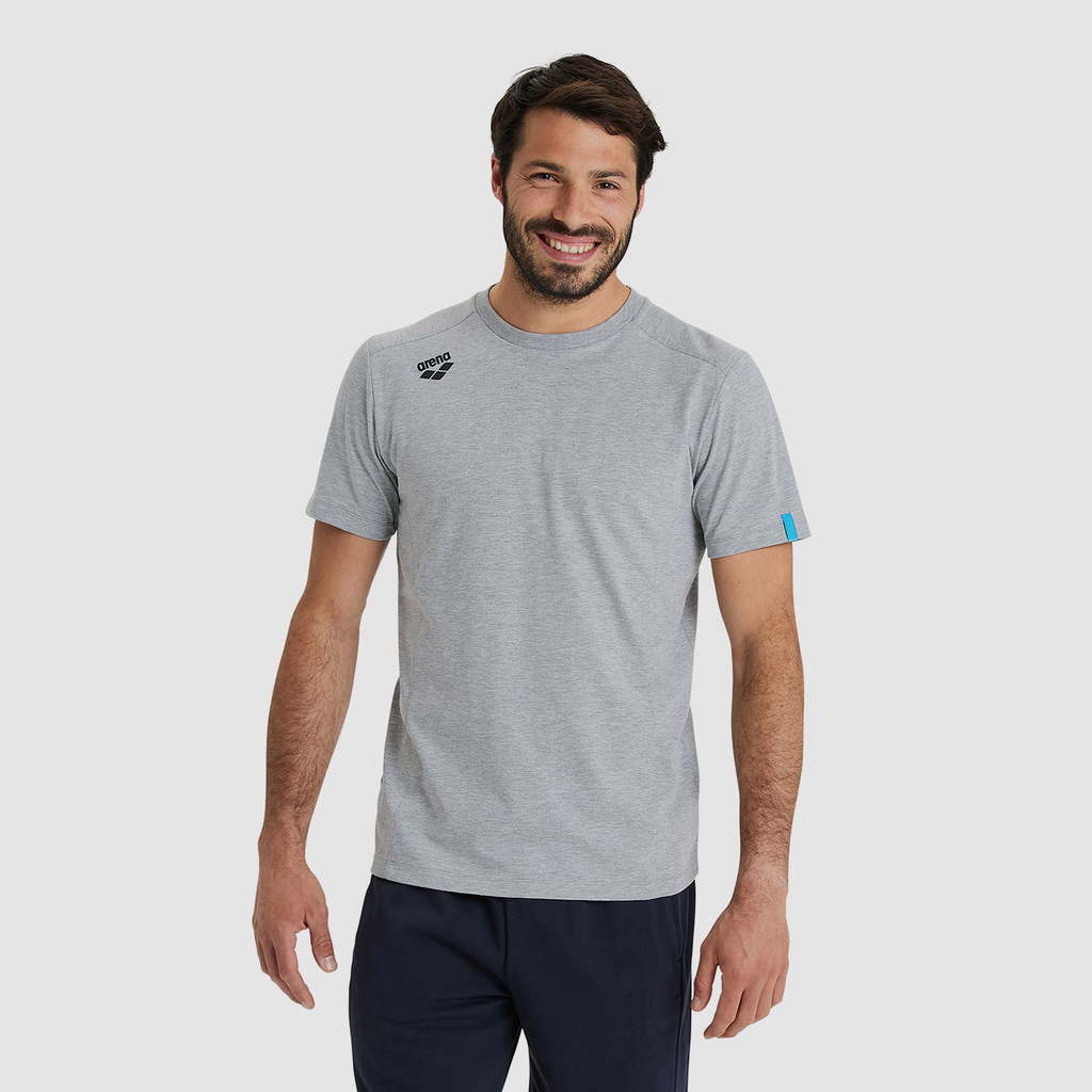 Team T-Shirt Panel medium grey heather model_bild_brandshop