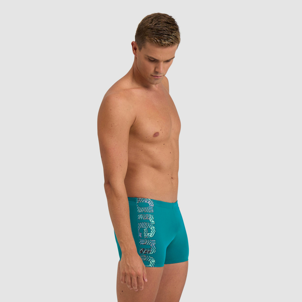 Arena Kikko Pro Swim Short Graphic green lake Hauptbild_brandshop