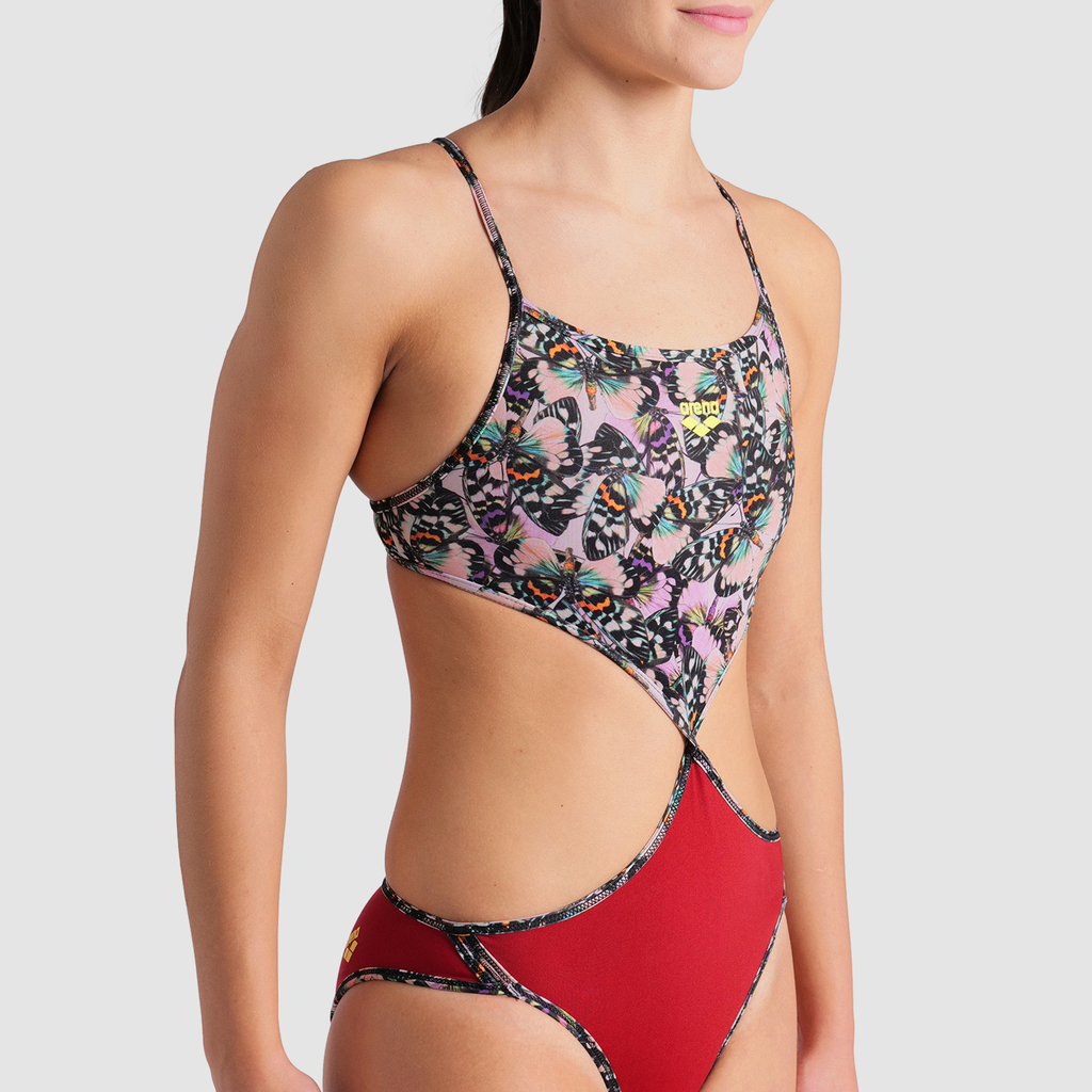 Arena Rule Breaker Swimsuit Twist'N'Mix R Badeanzug in ROT