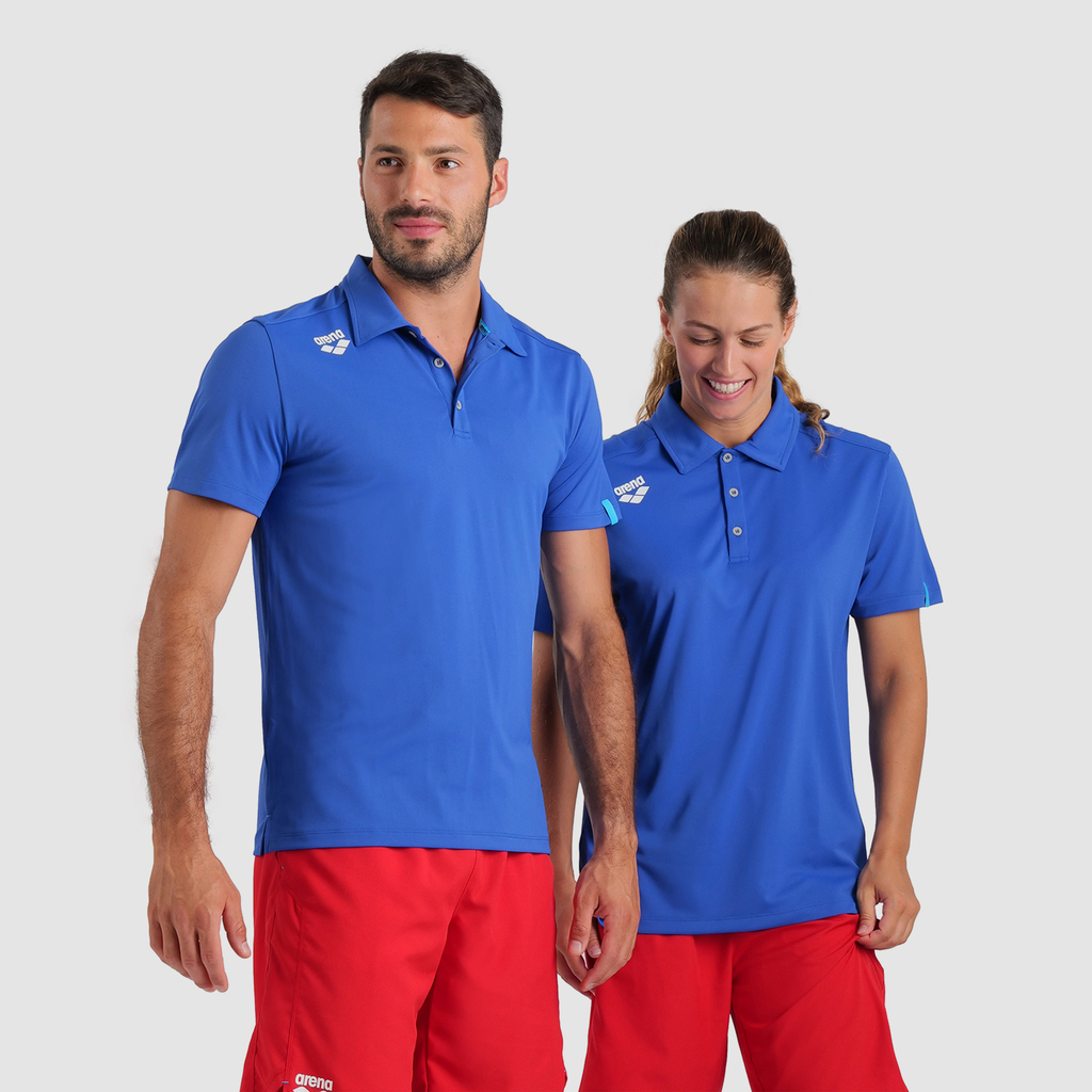 Arena Team Poloshirt Solid in BLAU