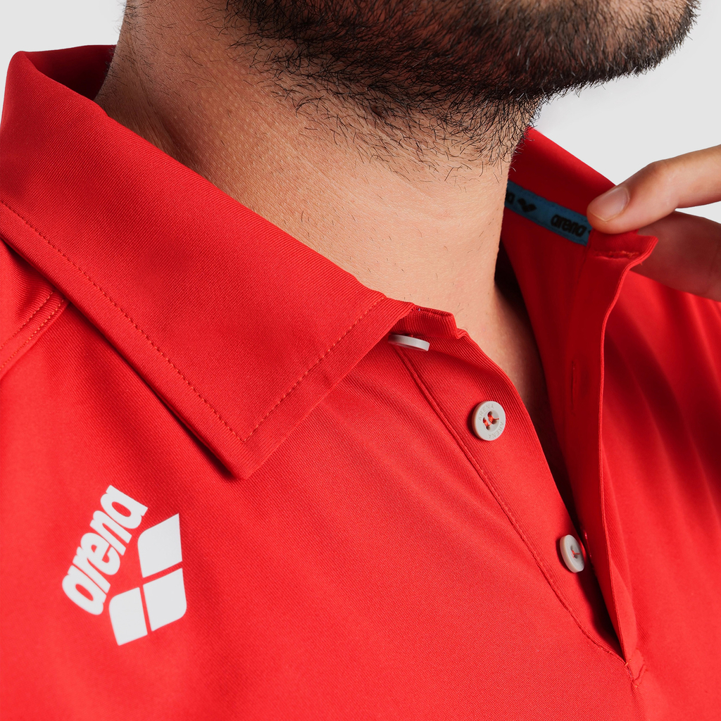 Arena Team Poloshirt Solid in ROT