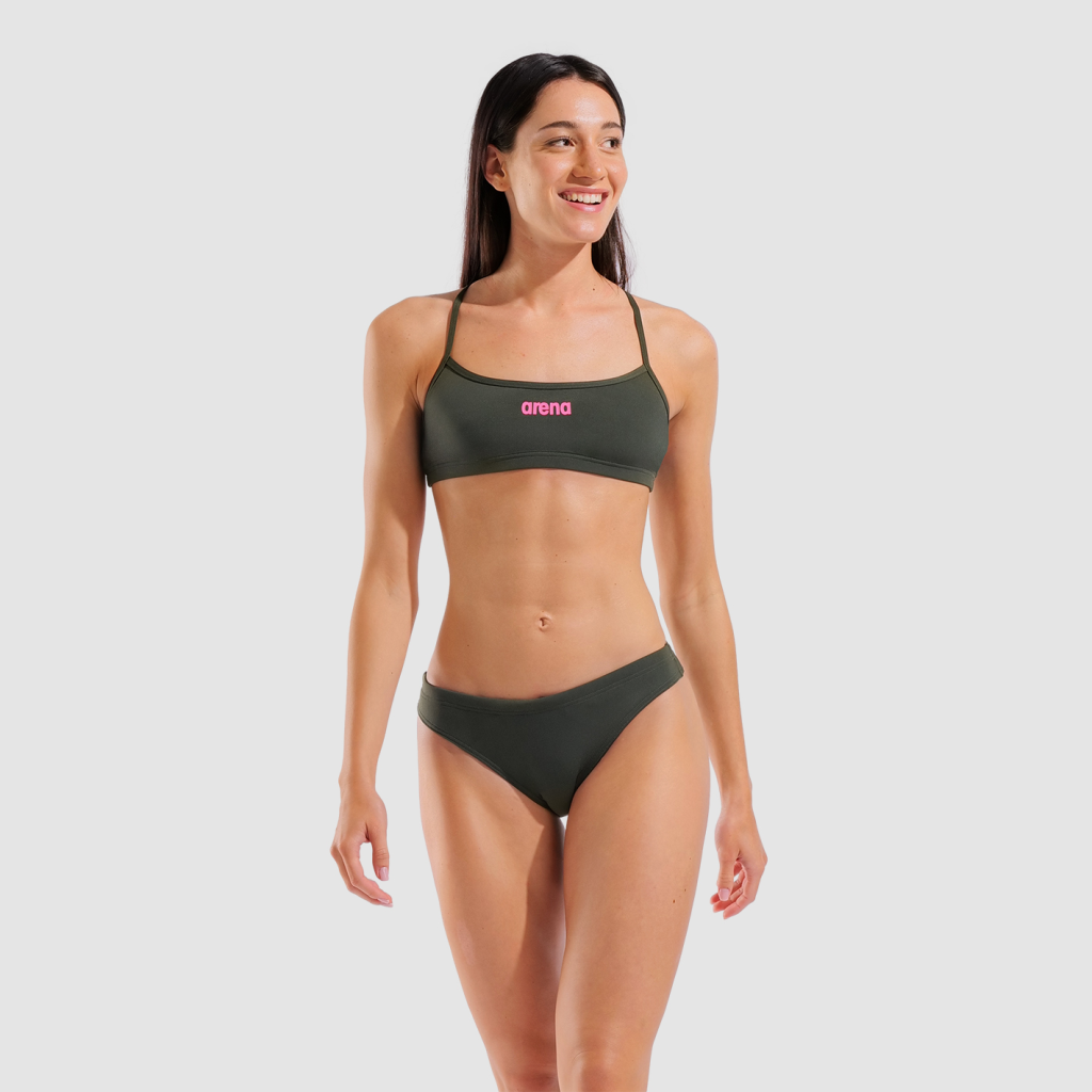 Arena W Arena Bikini Bandeau Solid Bikini Set in GRÜN