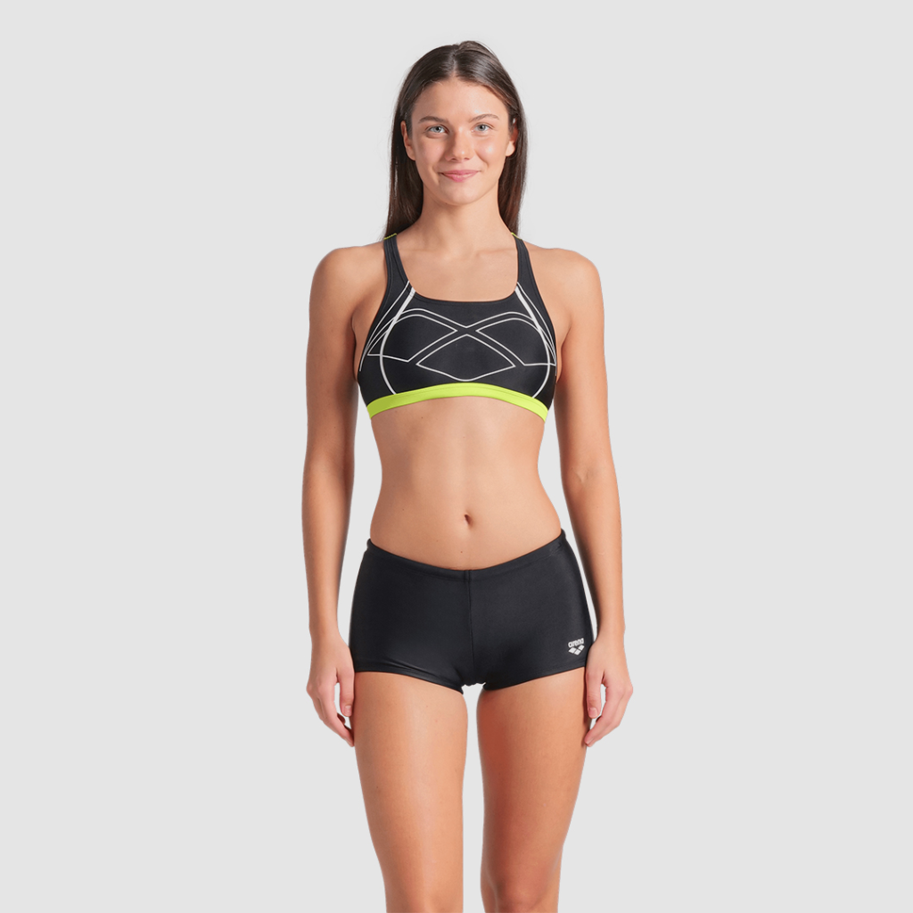 Arena W Arena Graphic Swimsuit Swim Pro Two Pieces Badeanzug in SCHWARZ