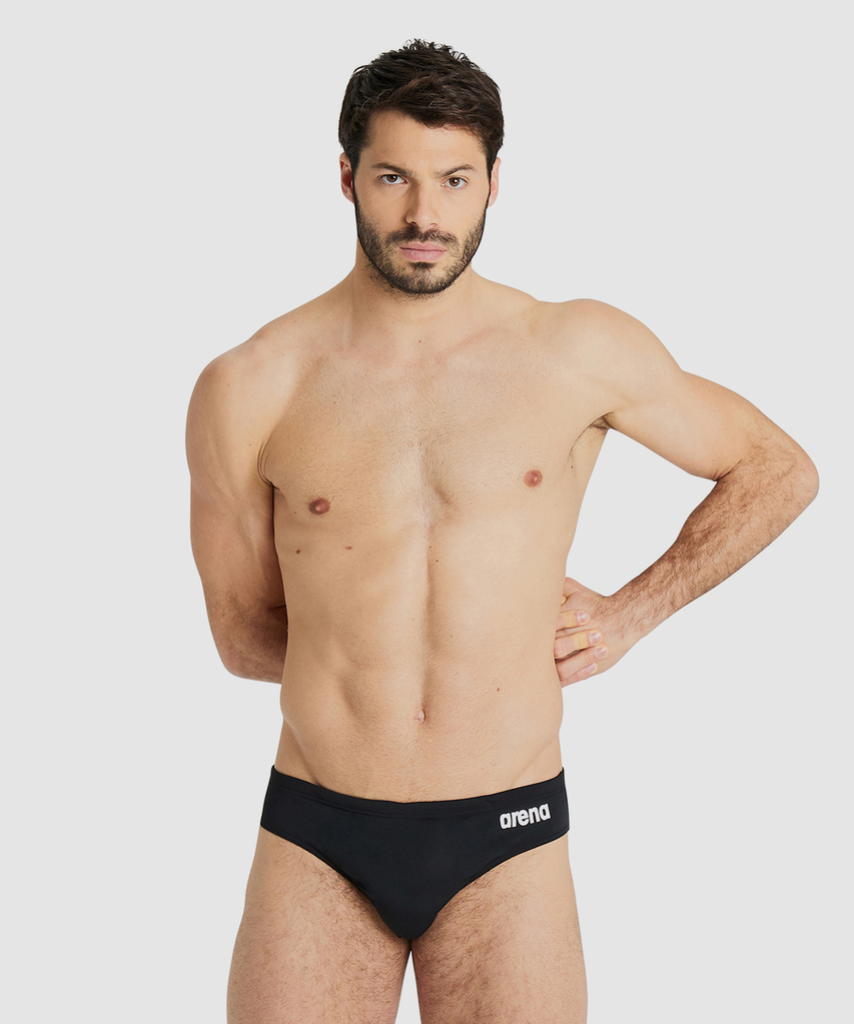 M Team Swim Briefs Solid Swim Slip black/white model_bild_brandshop