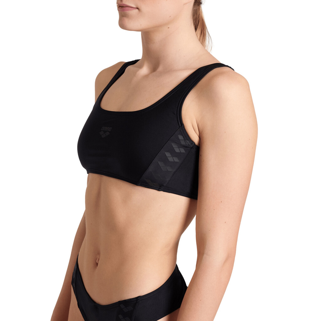 Arena - W Arena Team Stripe Bikini Bralette - black