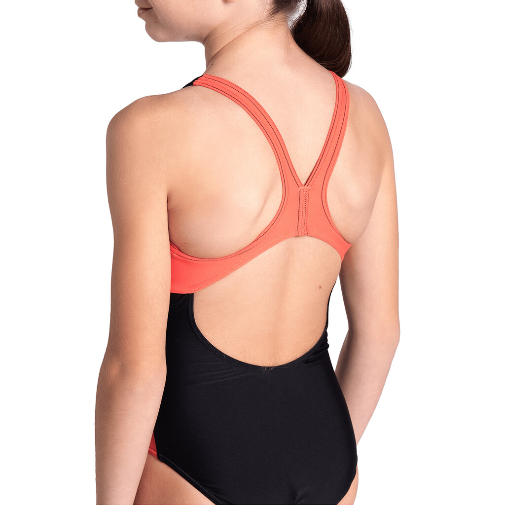 Arena - G Thrice Jr Swim Pro Back One Piece R - black/calyspo coral/white