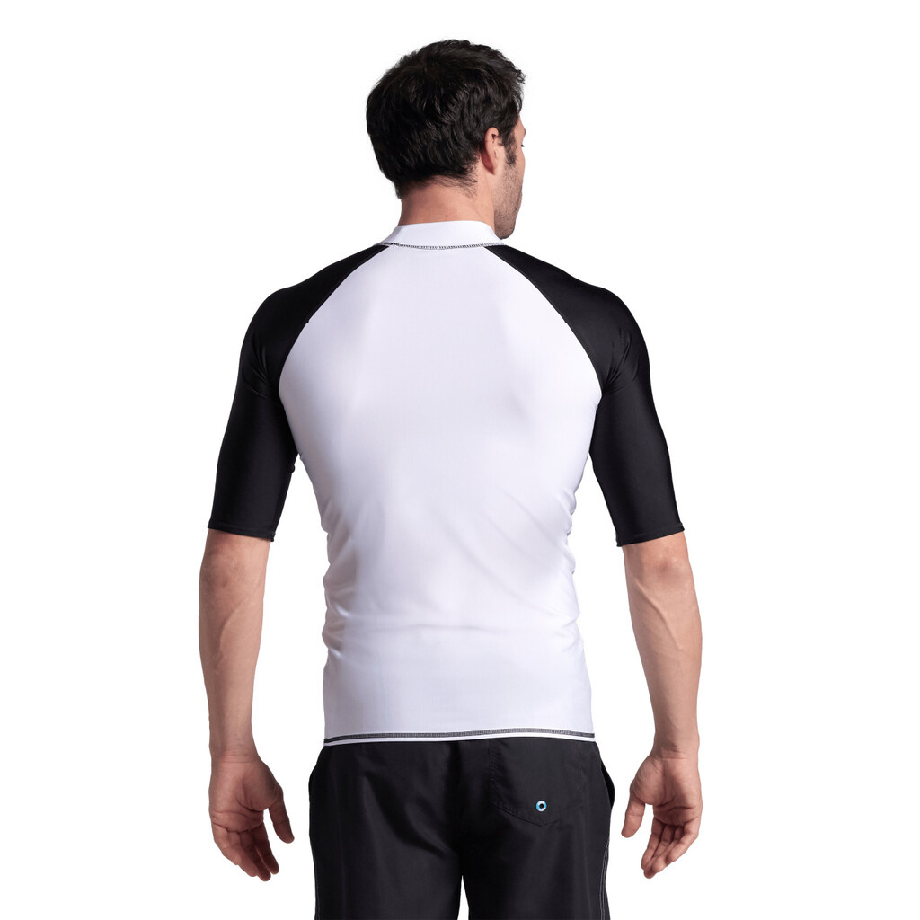 Arena - M Arena Rash Vest S/S Graphic - white/black