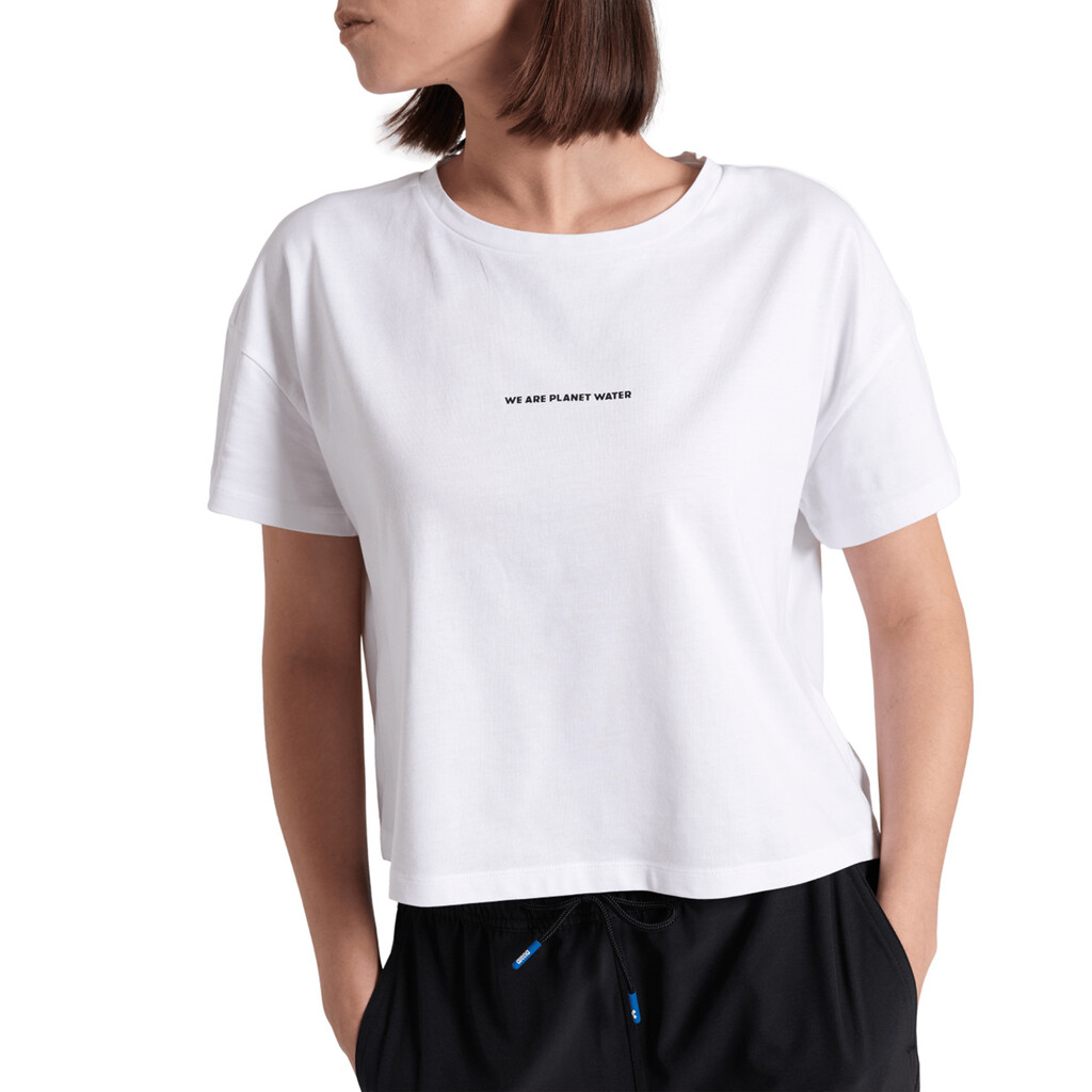 Arena - W Arena Crop Tee Printed - white