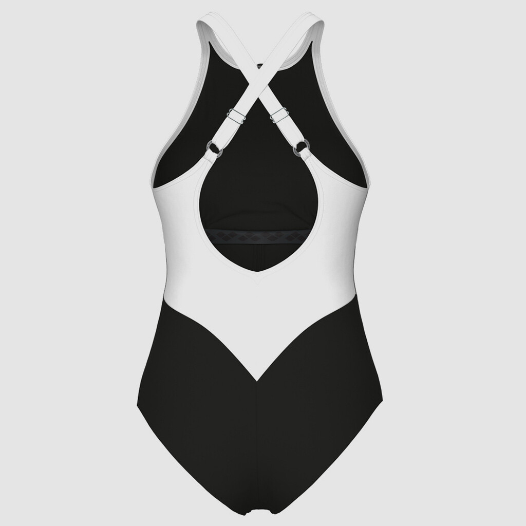 Arena - W Arena Swimsuit Silvia Cross Back C Cup - black/white/black