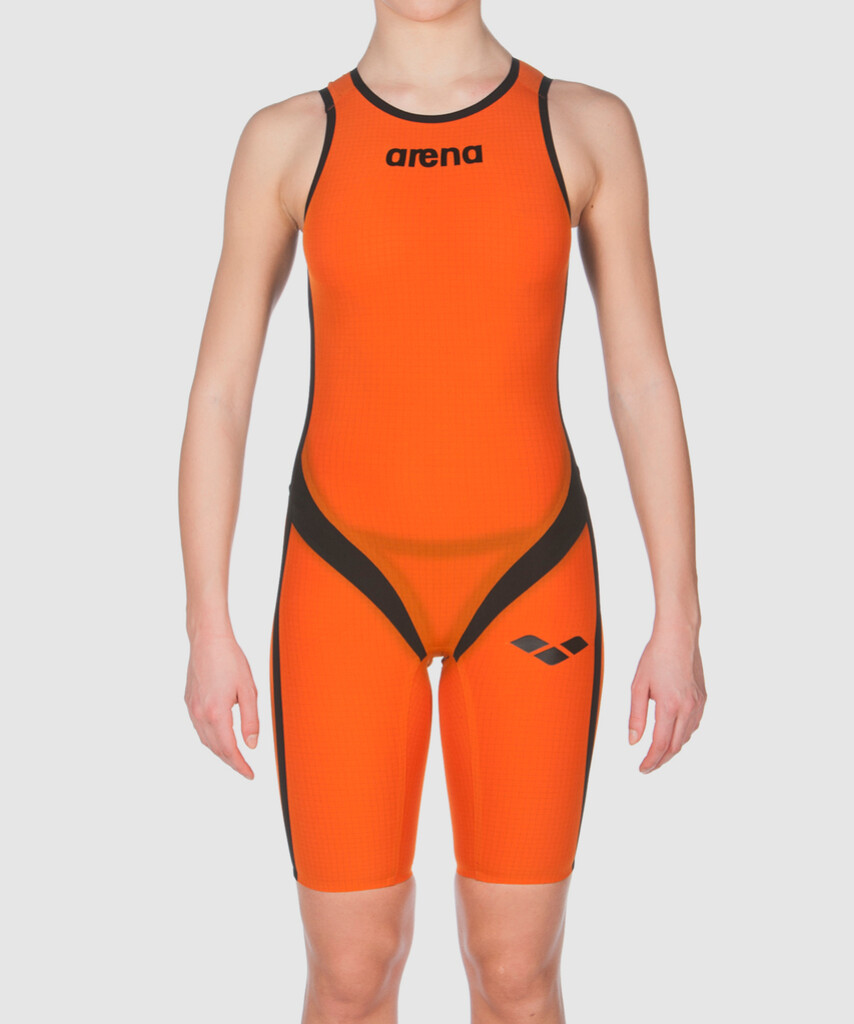 Arena - W Tri Suit Carbon-Pro Back Zipper - fluo orange/black