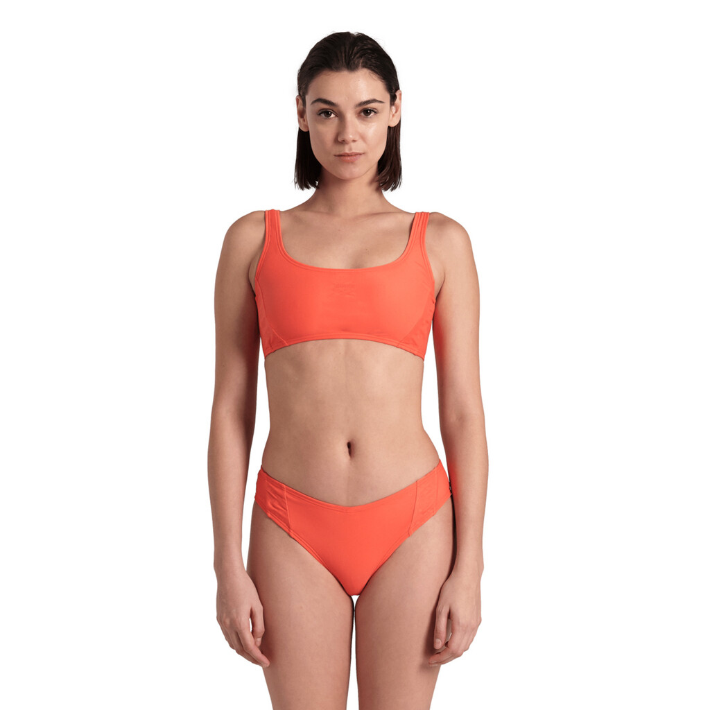 Arena - W Arena Team Stripe Bikini Bralette - calypso coral