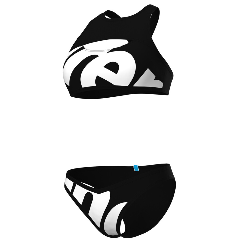 Arena - W Arena Logo Brassiere Bikini Racer Back - white multi/black/black