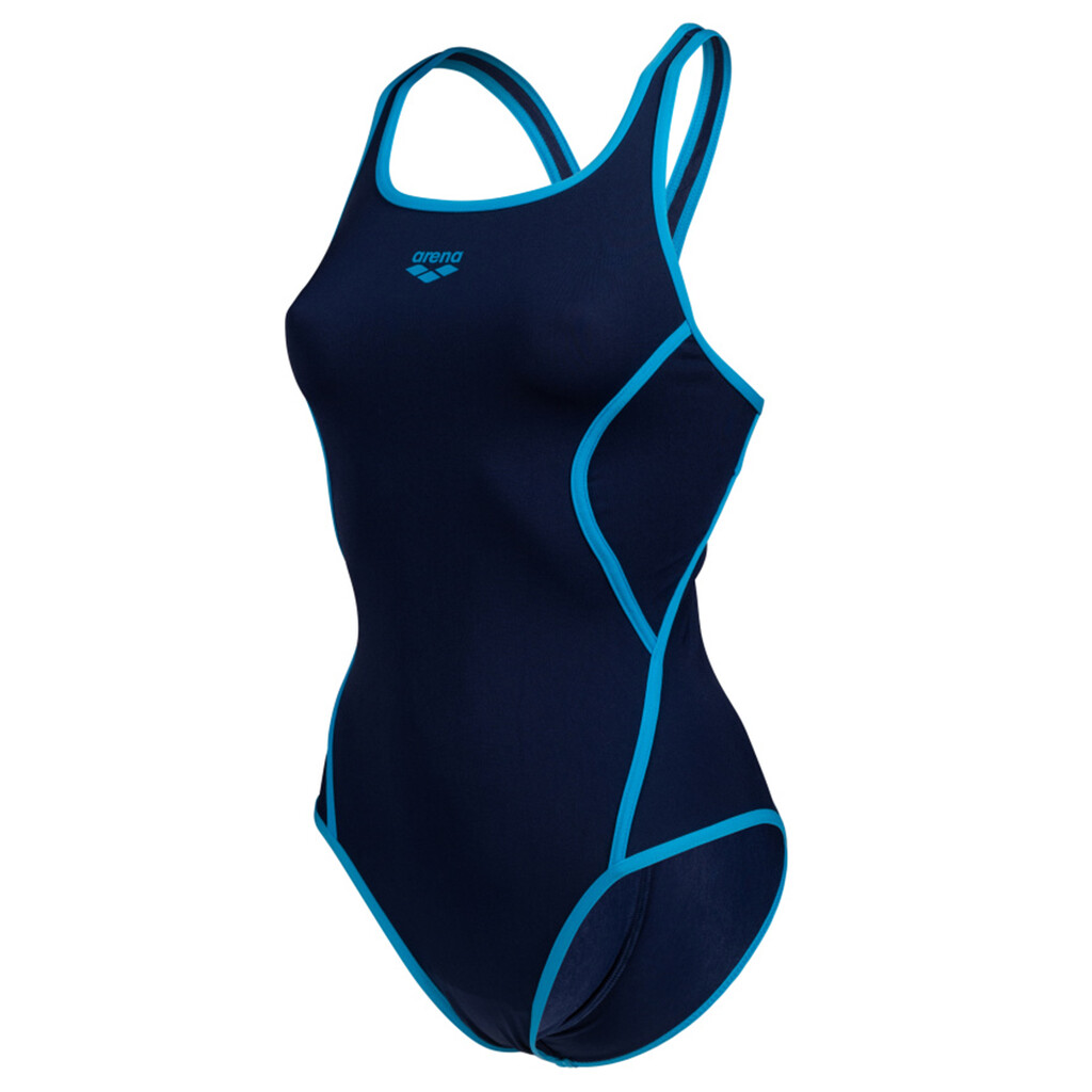 Arena - W Arena Pro_File Swimsuit V Back - navy/turquoise