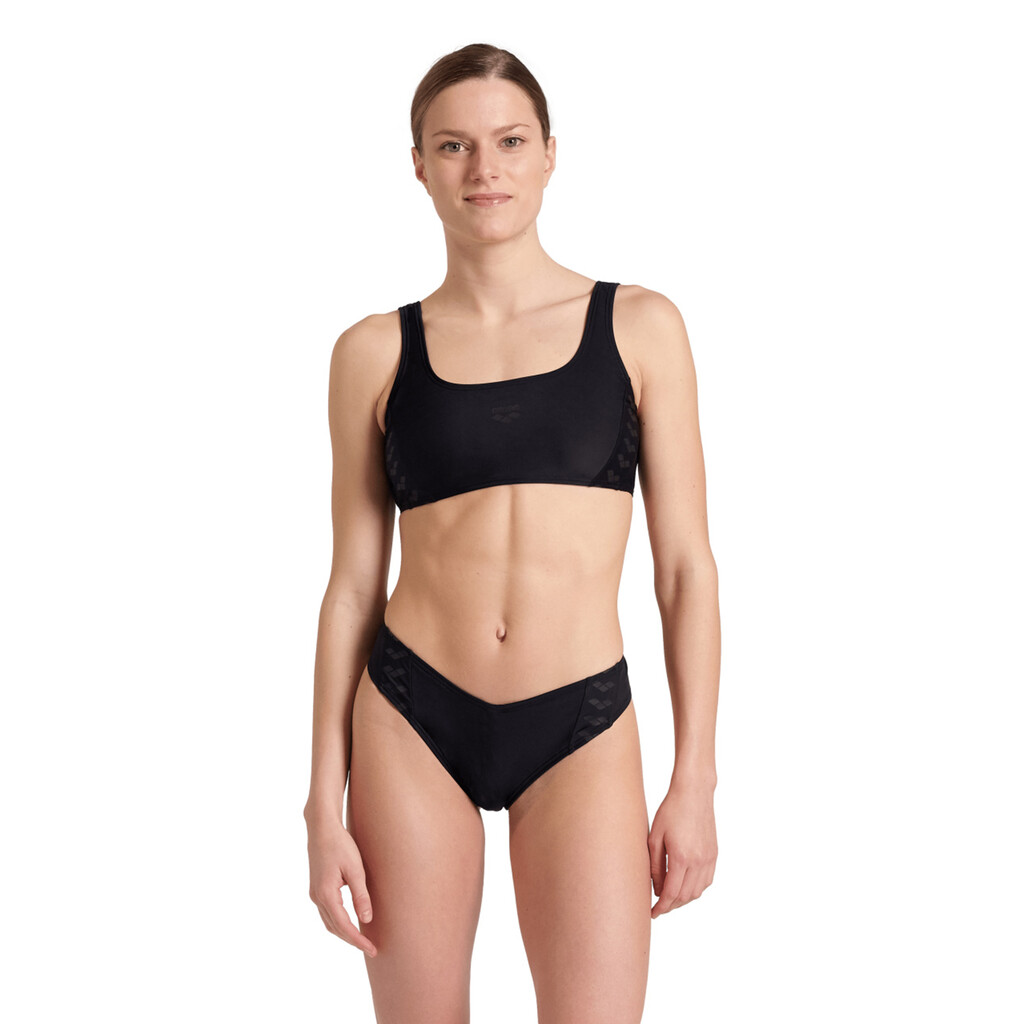 Arena - W Arena Team Stripe Bikini Bralette - black