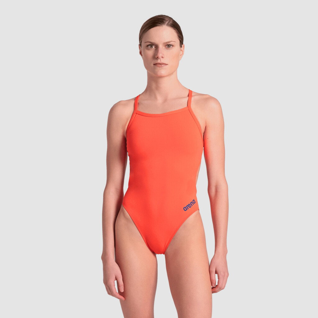 Arena - W Team Swimsuit Challenge Solid - bright coral