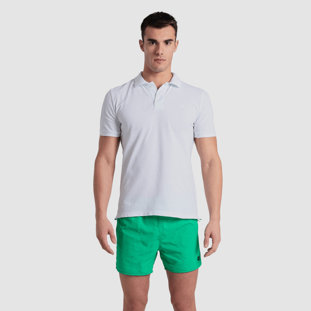 Arena - M Poloshirt Solid Cotton Piquet - white/white