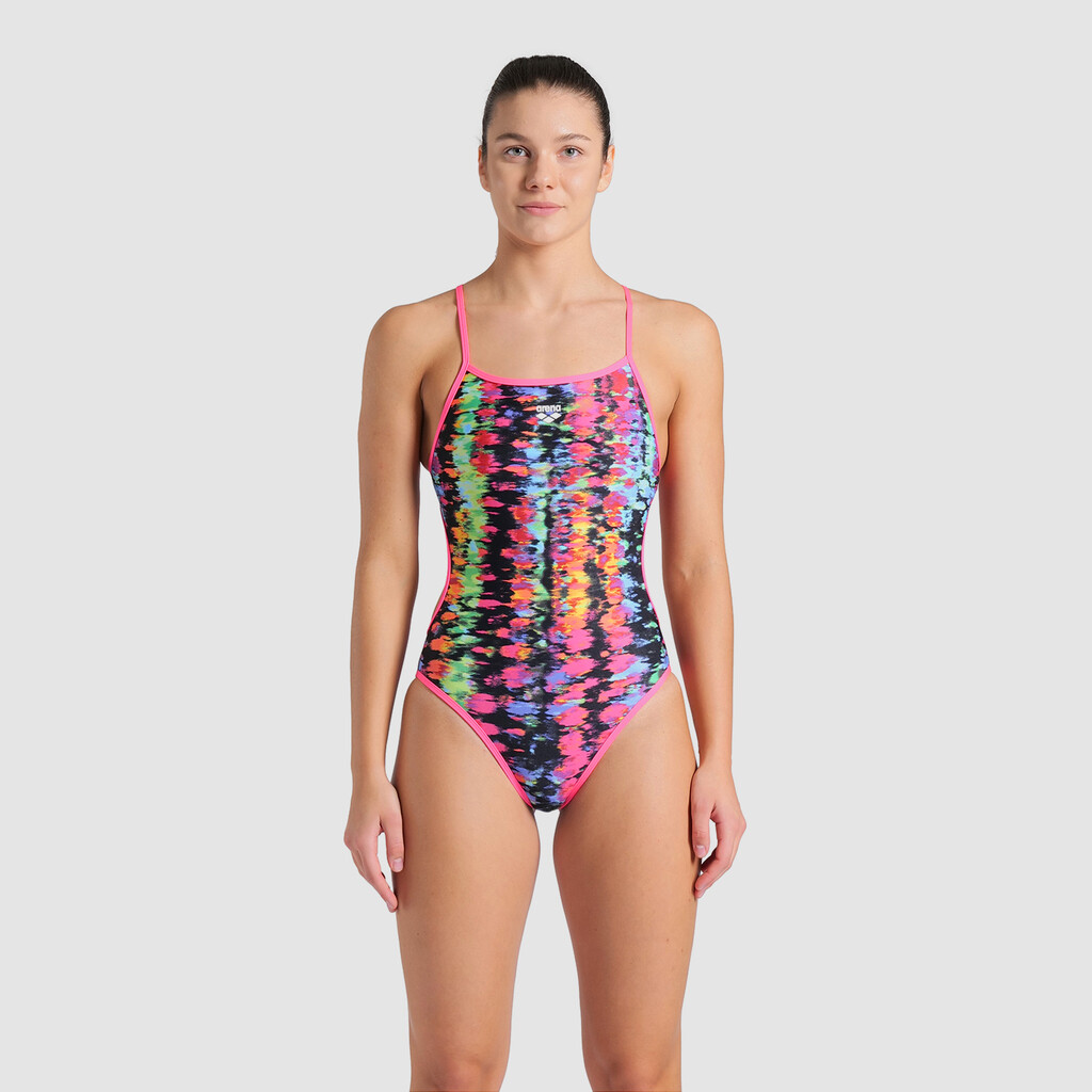 Arena - W Arena Reversible Swimsuit Challenge Back - royal multi/shocking pink