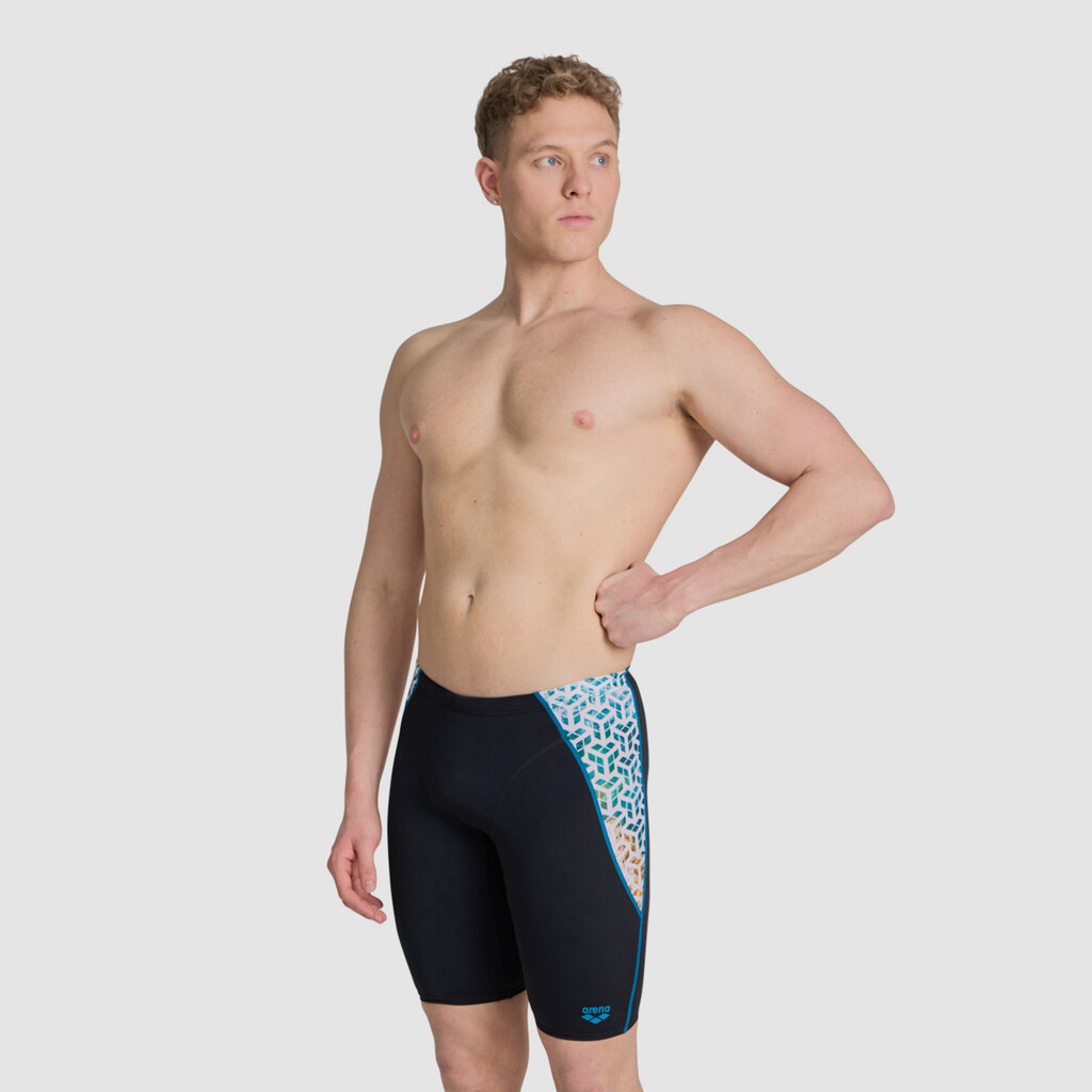 Arena - M Arena Planet Water Swim Jammer - black/white multi