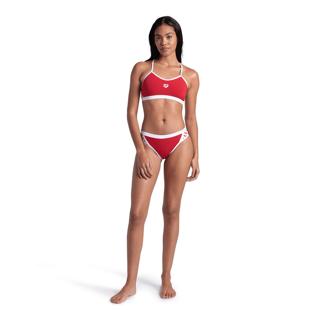 Arena - W Arena Icons Bikini Cross Back Solid - red/white