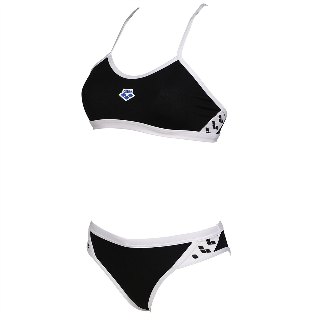 Arena - W Arena Icons Bikini Cross Back Solid - black/white