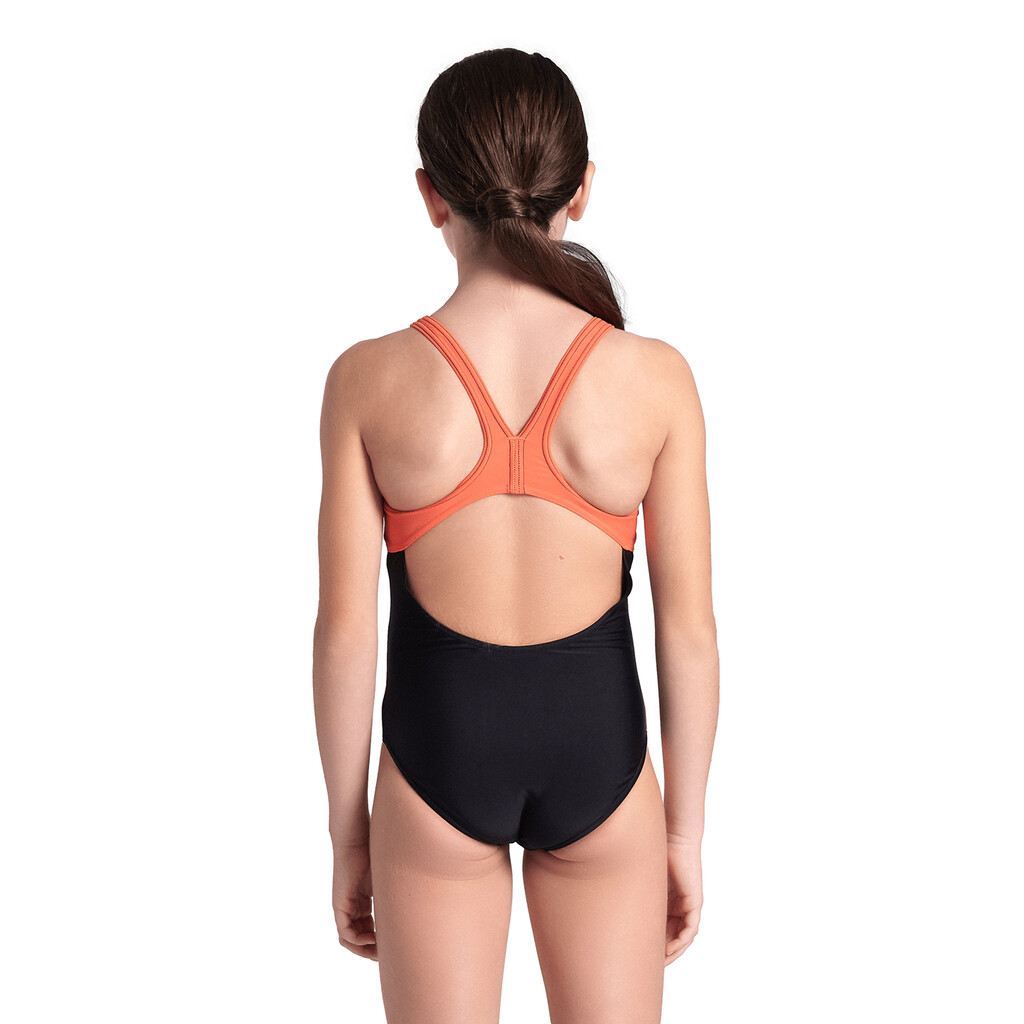 Arena - G Thrice Jr Swim Pro Back One Piece R - black/calyspo coral/white