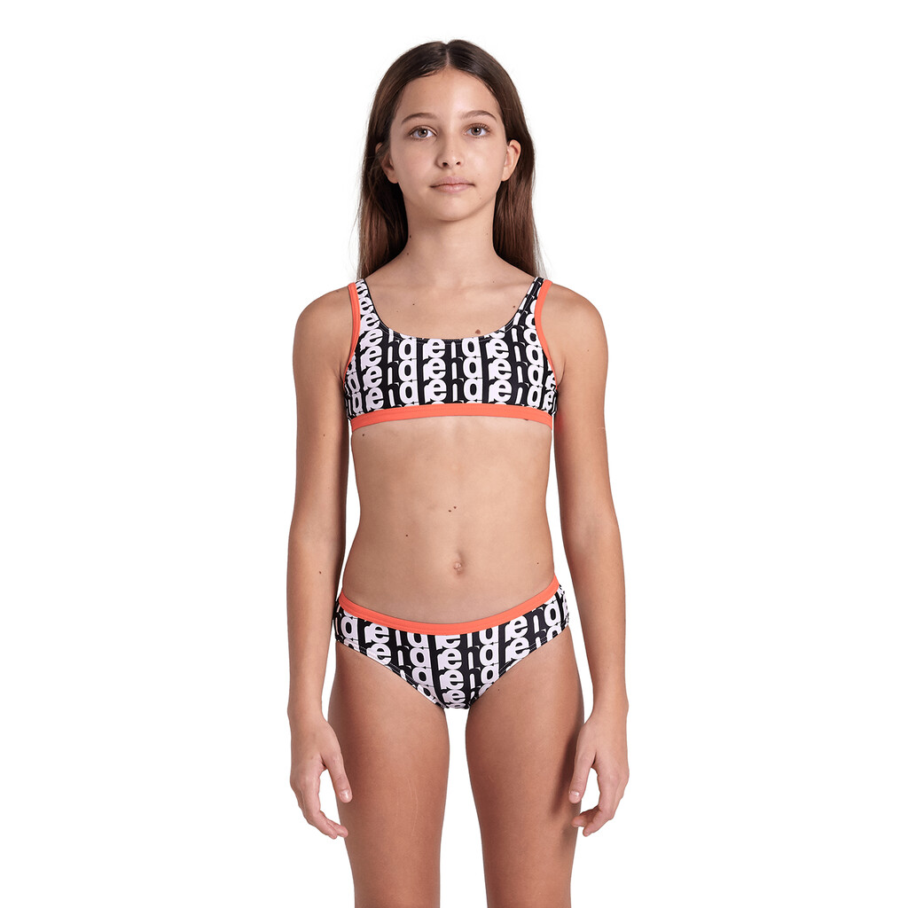 Arena - G Arena Monogram Bikini Bralette - white multi/calypso coral