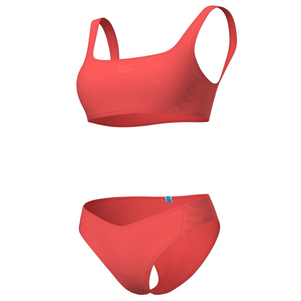 Arena - W Arena Team Stripe Bikini Bralette - calypso coral