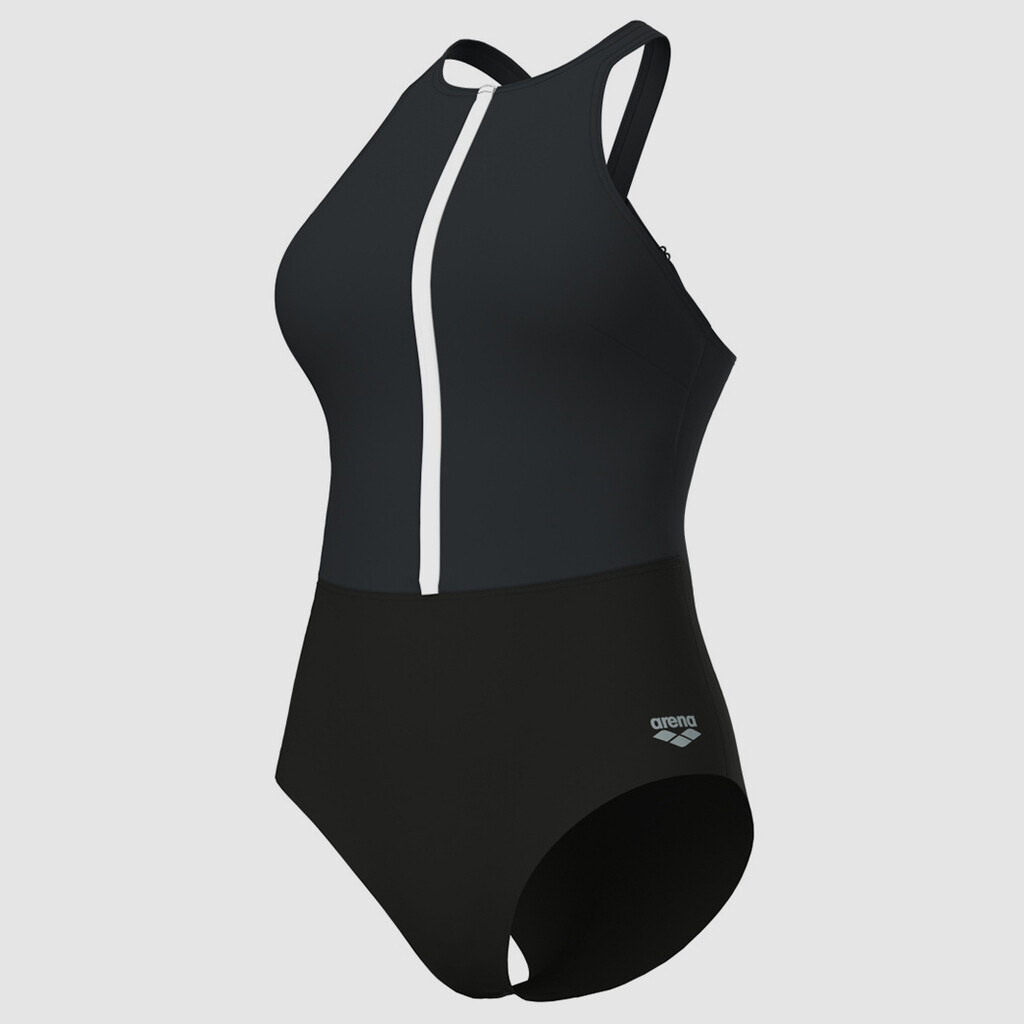 Arena - W Arena Swimsuit Silvia Cross Back C Cup - black/night grey/white